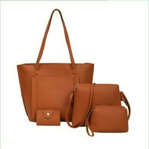🆕New elegant Four pieces leather bags